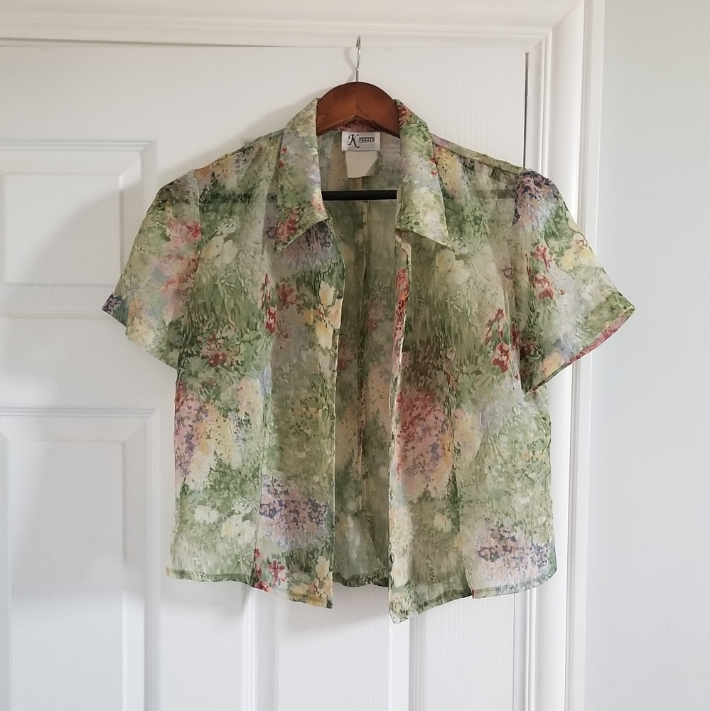 Floral button up